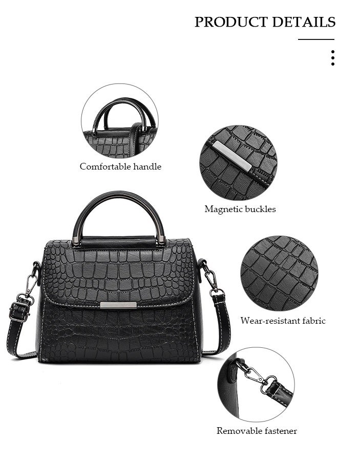 DUNISO حقائب يد نسائية كلاسيكية من الجلد الصناعي حقيبة كتف للسيدات حقيبة كروس بتصميم أنيق مع حزام قابل للتعديل للسيدات - Image 4