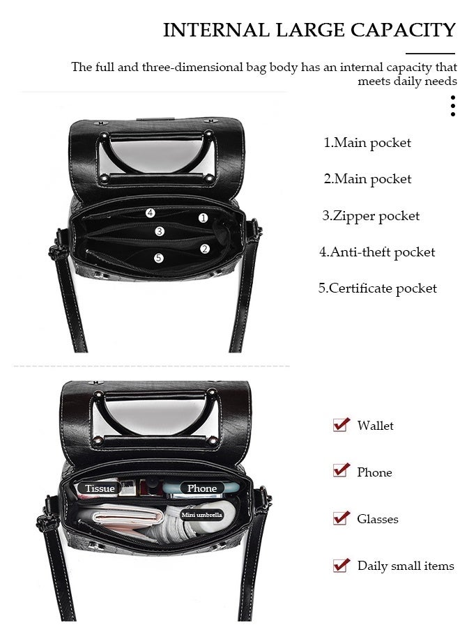 DUNISO حقائب يد نسائية كلاسيكية من الجلد الصناعي حقيبة كتف للسيدات حقيبة كروس بتصميم أنيق مع حزام قابل للتعديل للسيدات - Image 2