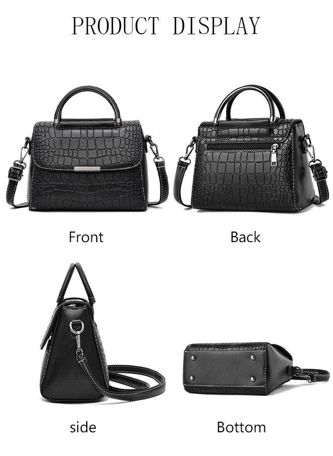 DUNISO Women's Vintage Handbags Faux Leather Shoulder Bag Ladies Fashion Designer Satchel Crossbody Bag with Adjustable Strap for Ladies  - Image 2