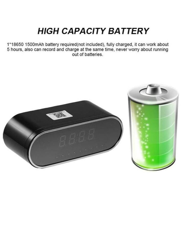 GENNEXT - Wireless Hidden Spy Wifi Mini Camera Digital Table Clock with Full HD 1080P, Low Light Vision, Motion Detection for Home Office Room Security Cam Live Streaming Through App Security Camera - Image 1