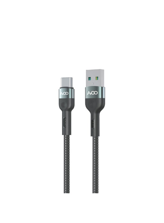AVOO 2 Meter Fast Charging Cable – USB to Type-C 3A, Durable Braided High-Speed Data and Charging Cable for Modern Devices - Image 1