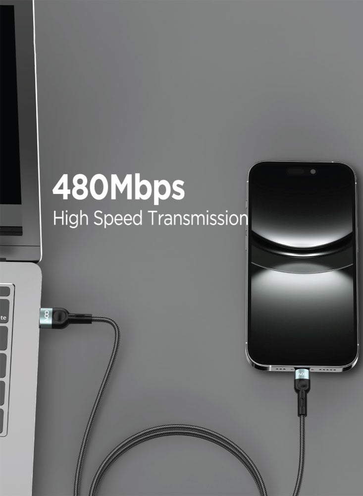 AVOO 2 Meter Fast Charging Cable – USB to Type-C 3A, Durable Braided High-Speed Data and Charging Cable for Modern Devices - Image 3