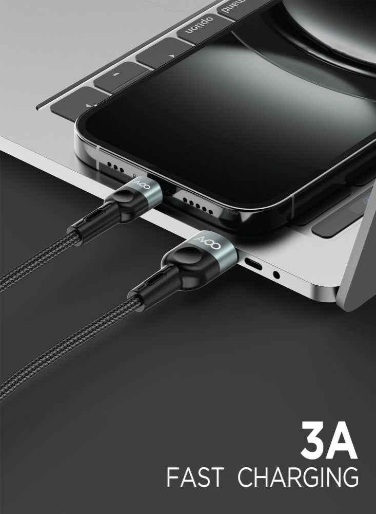 AVOO 2 Meter Fast Charging Cable – USB to Type-C 3A, Durable Braided High-Speed Data and Charging Cable for Modern Devices - Image 4