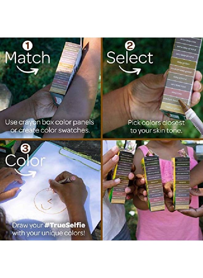 Crayola - Bulk Crayon Set Colors Of The World Skin Tone Crayons 6 Sets Of 24 New Crayon Colors - Image 1
