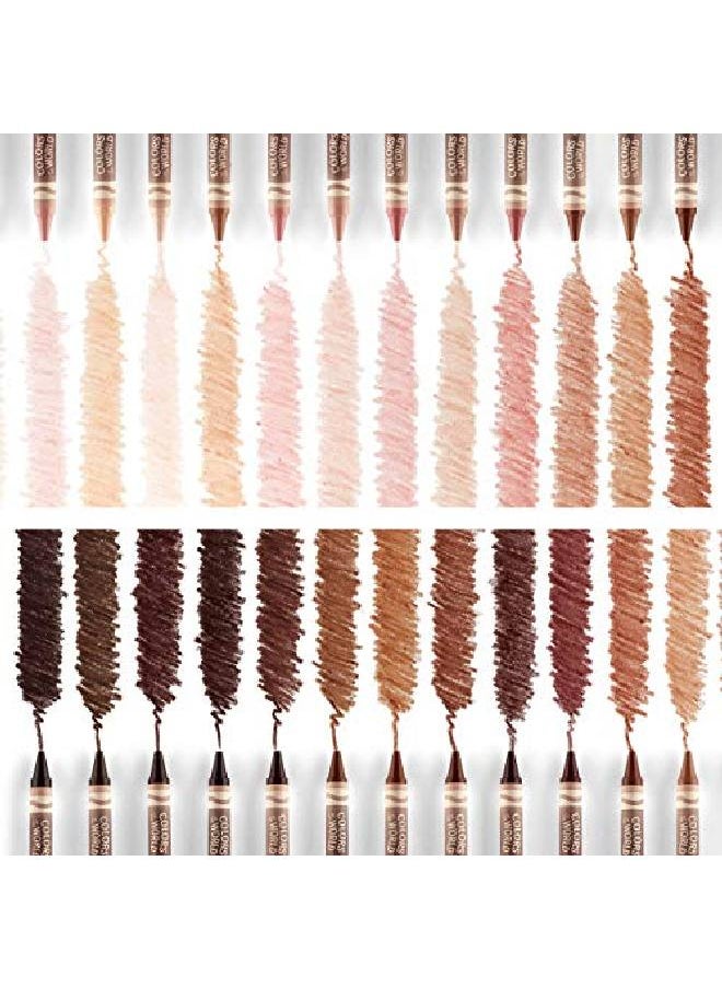 Crayola - Bulk Crayon Set Colors Of The World Skin Tone Crayons 6 Sets Of 24 New Crayon Colors - Image 1