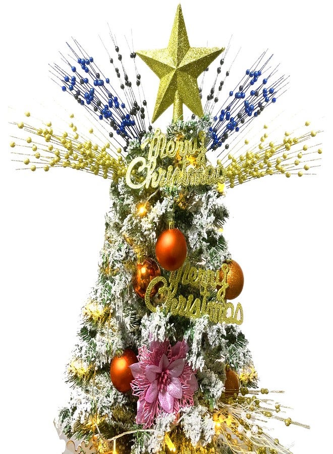 Losris Christmas Artificial Glitter Berry Stem Decorations Decorative Bead Sticks Xmas Picks Glittery Twigs Branches for Christmas Tree Wreath Gift Vase Home Decor Party Ornaments Blue 24 PCS - Image 2