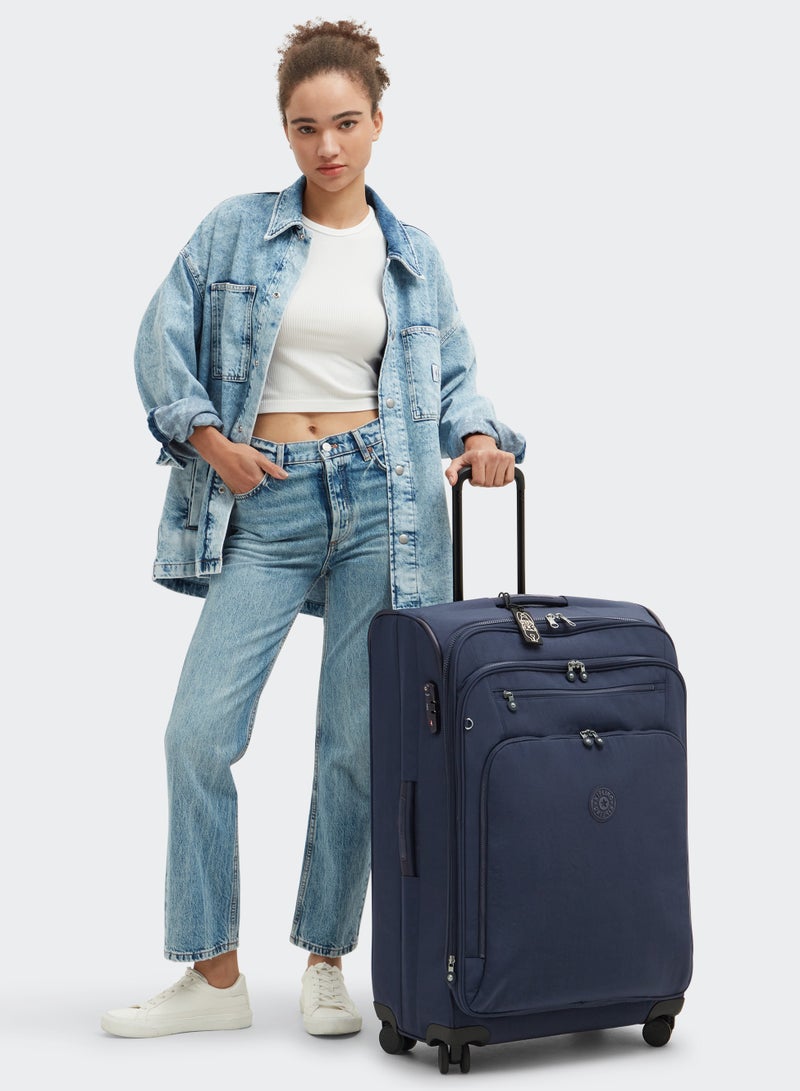 New Youri Spin Large Wheeled Travel Case with Extendable Trolley Handle 76cm/29inches,  4.70kg, 100L Blue Lover