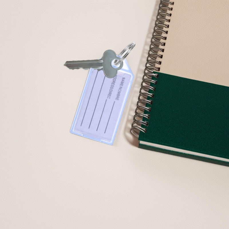 Sky Blue Plastic Key Tags 30pcs Writable Labels for Luggage Suitcase Office Key Organization - Image 5