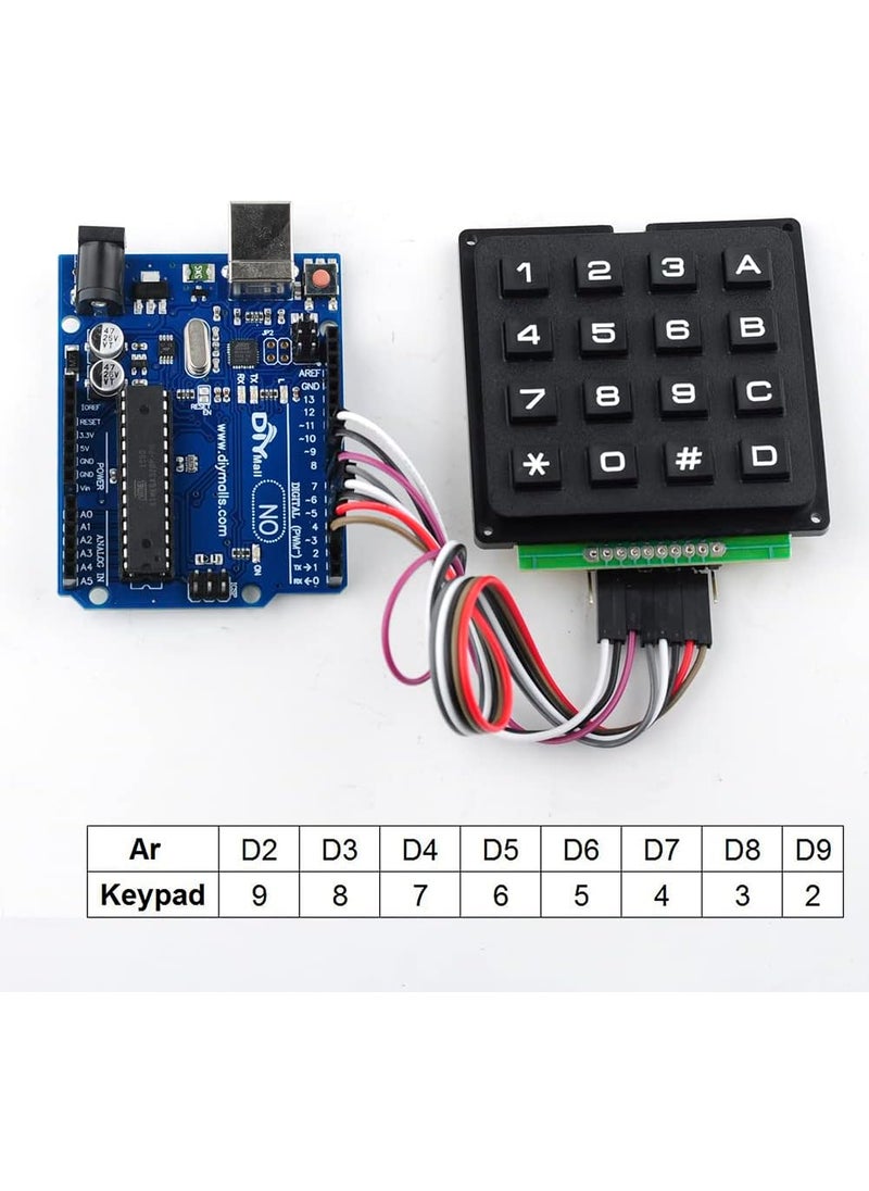 NEXTION NEXTION 16 Keys Matrix Keypad 4x4 Membrane Keyboard Module Array Switch for Arduino  - Image 5