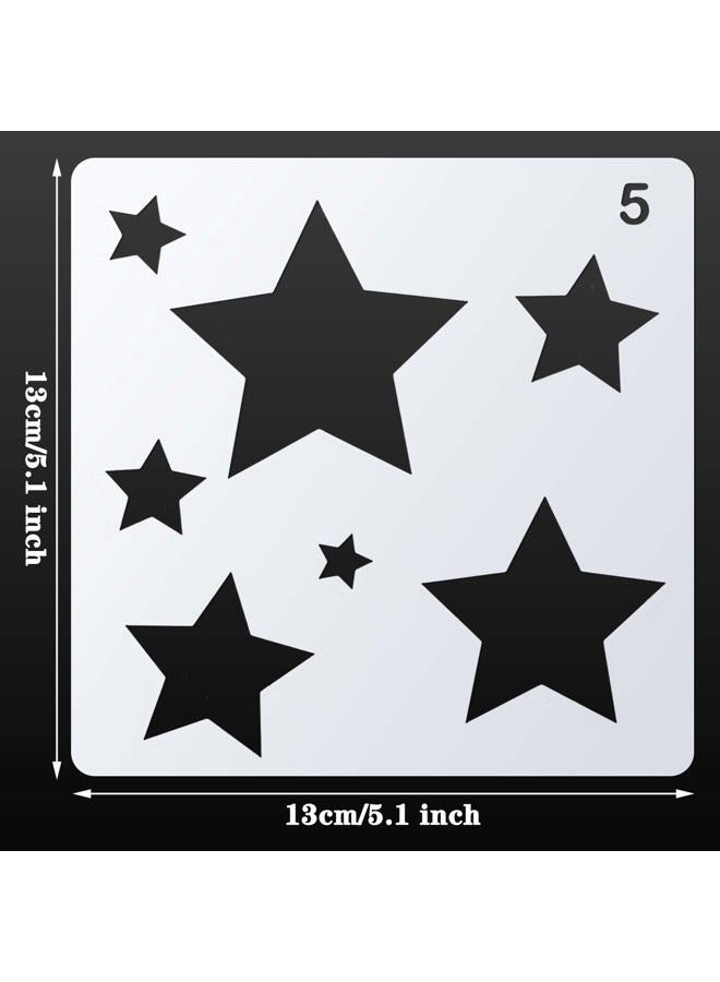 Outus 16 Pieces Kids Drawing Stencils Plastic Drawing Stencil Template Geometry Shape Stencils Reusable DIY Painting Stencils for Kids Home Classroom Crafts - Image 2