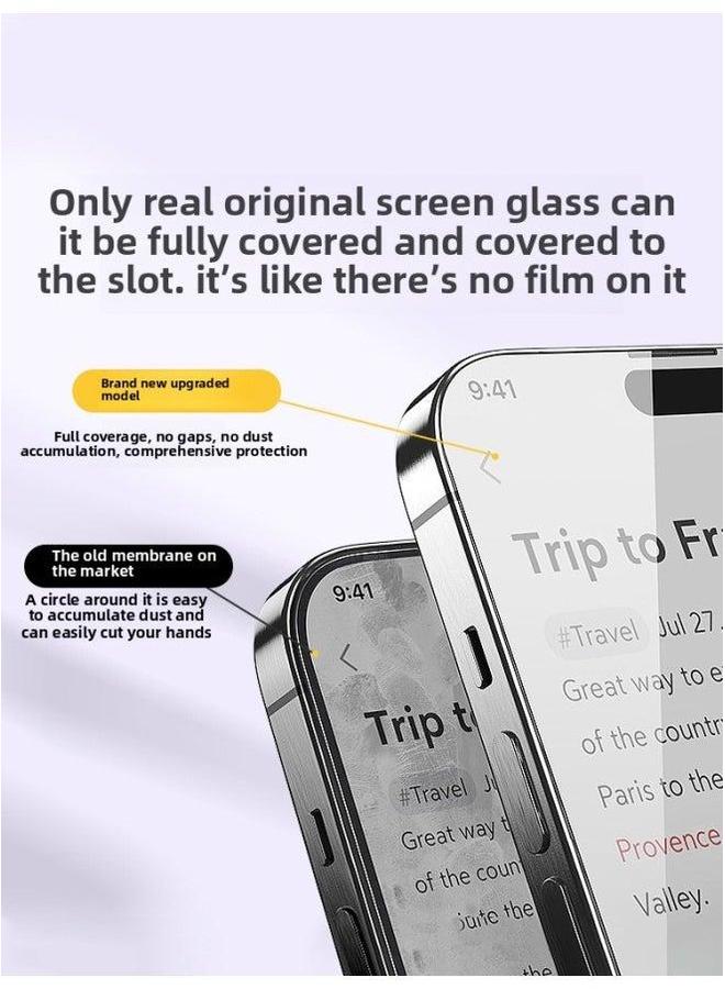 Applicable To For Iphone 15/14 Tempered Film Iphone13promax Mobile Phone 12 11 X Full Screen 15pr-Colour:[ultra Clear Style★Pack Of 2] Original Glass◆50 Times Anti-fall And Anti-fingerprint◆Explosion-proof Upgrade◆Ar Anti-reflection-Size:For 13 Pro  - Image 5