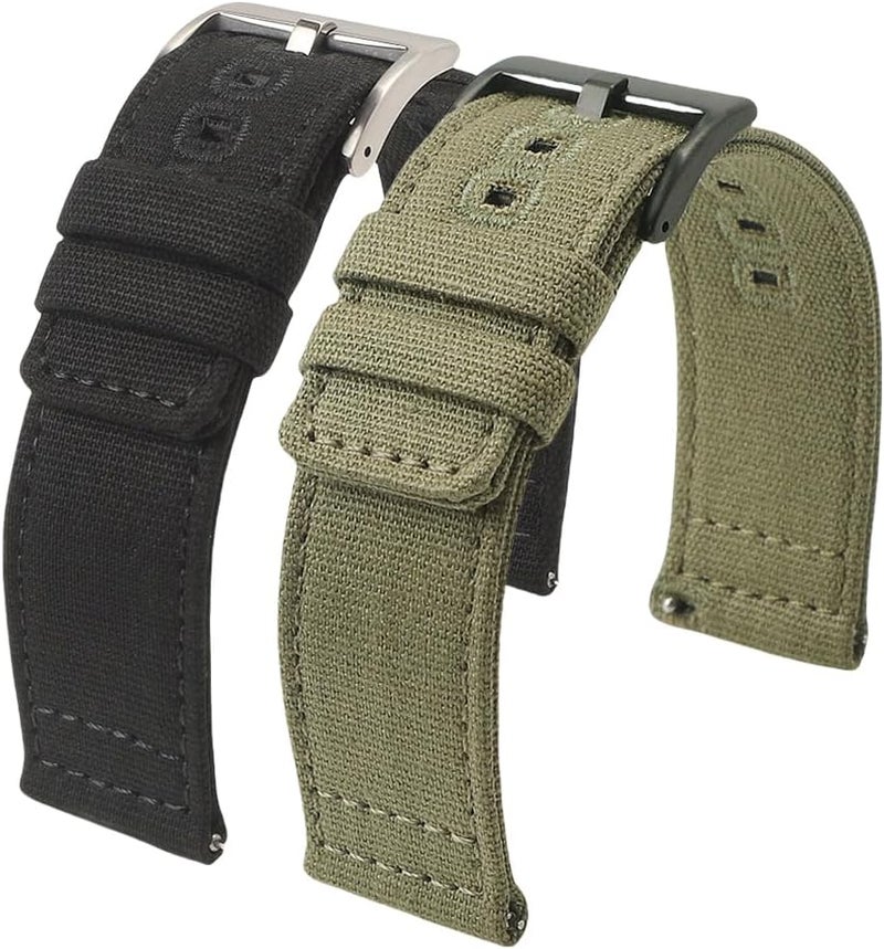 All-round well-engineered practical build Quick Release Nylon Canvas Watch Strap 18mm 19mm 20mm 22mm Bracelet Brushed Buckle Watchbands for Smartwatch Aaccessories(Black Black Buckle,18mm) Fast warehouse picking Multi-style matching design Heavy load resistant All-item matching trendy build Multiple sizes Quick assemble General purpose design Leakproof sealed Market popular practical build Domestic distribution ready Modern look All budget friendly options Suburban residential ship Flexible anti-break Local inventory listed item Upgraded classic design Processed natural substance Moisture wear upgraded quality Advanced minimal build Bug proof seal High strength upgraded material Anti topple design Light durable upgraded substance All-in-one local deliver plan - Image 2