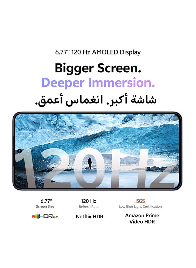 فيفو V70 لايت 5G ثنائي الشريحة أنيق أسود 8 جيجابايت رام 128 جيجابايت (شاحن 90 واط مدعوم) مع هدايا حصرية ساعة ذكية، ضمان 24 شهر + 1 سنة استبدال الشاشة - نسخة الشرق الأوسط - Image 4