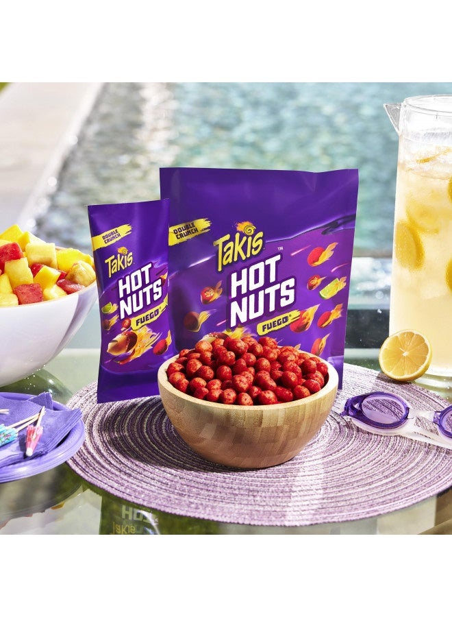 Taki's Takis Hot Nuts Fuego Double Crunch Peanuts, Hot Chili Pepper Lime Flavored Spicy Peanuts, Multipack 12 Individual Bags, 3.2 Ounces Each - Image 2