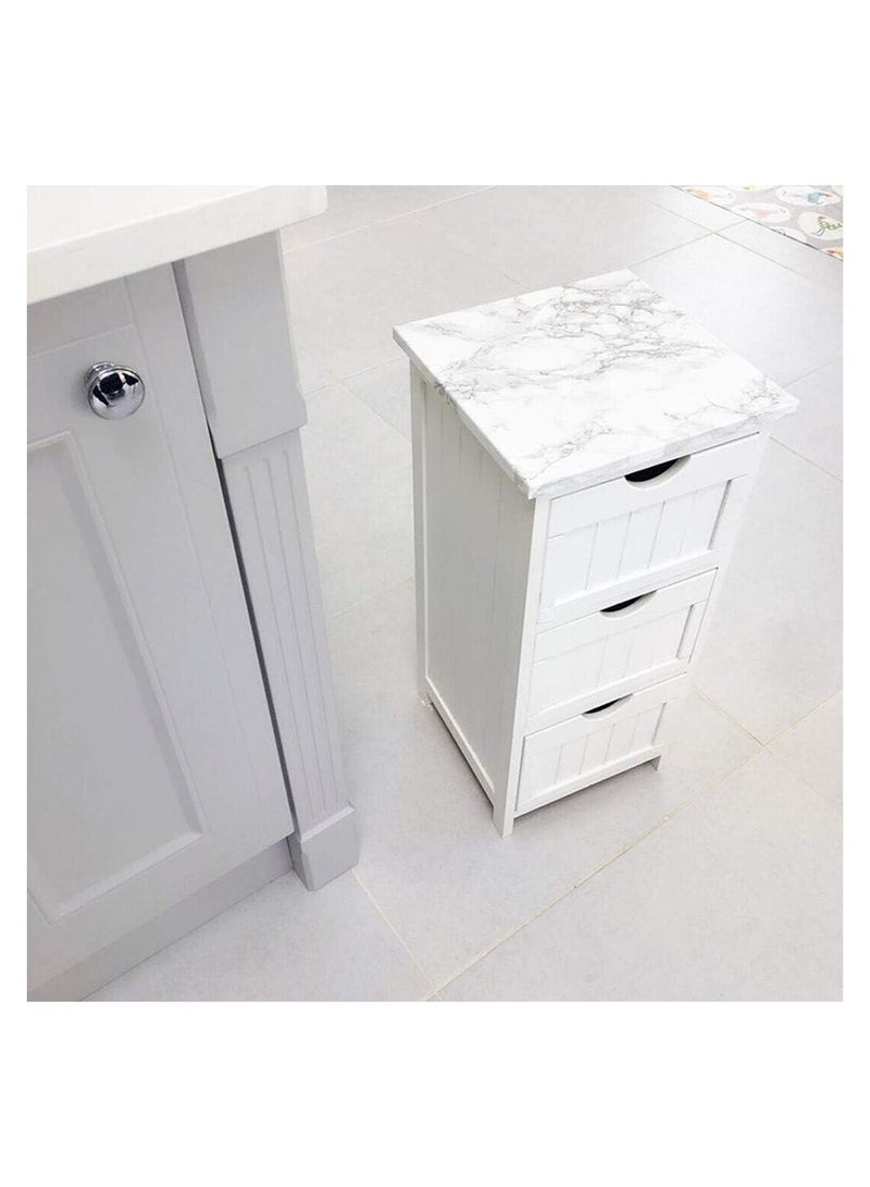 Cool Baby Style Self Adhesive Wallpaper Marble Paper Granite Gray/White Roll Thick Wallpaper PVC (11.8" x 78.7") Easy to Removal - Image 2