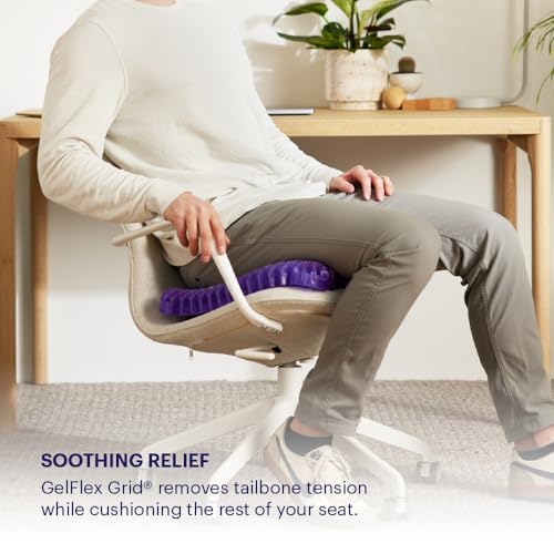 Purple Royal Seat Cushion - Seat Cushion for The Car Or Office Chair - Temperature Neutral Grid - Image 4