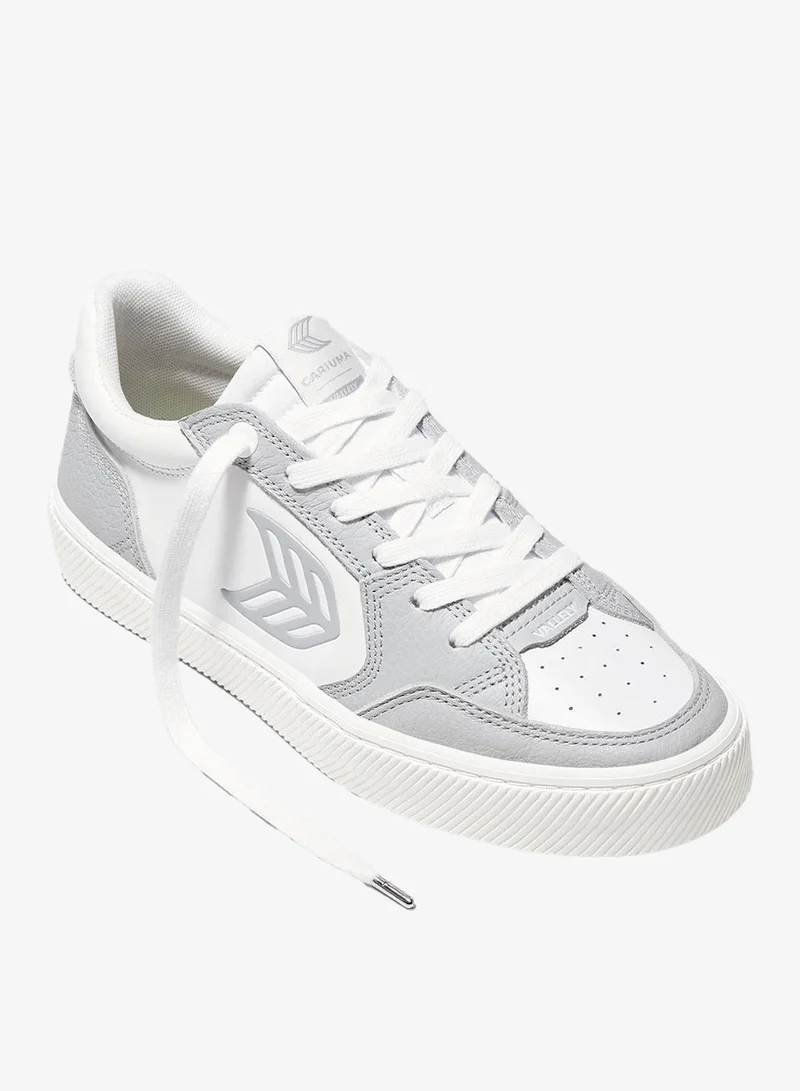 كاريوما VALLELY White Leather Onyx Grey Accents