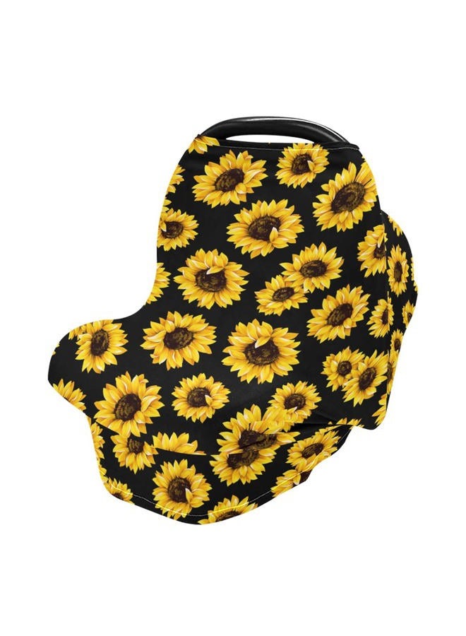 Bolaz Nursing Cover, Breastfeeding Soft Carseat Canopy Sunflower Multi Use for Baby Car Seat Covers Canopy Shopping Cart Cover Scarf Light Blanket Stroller Cover - Image 1