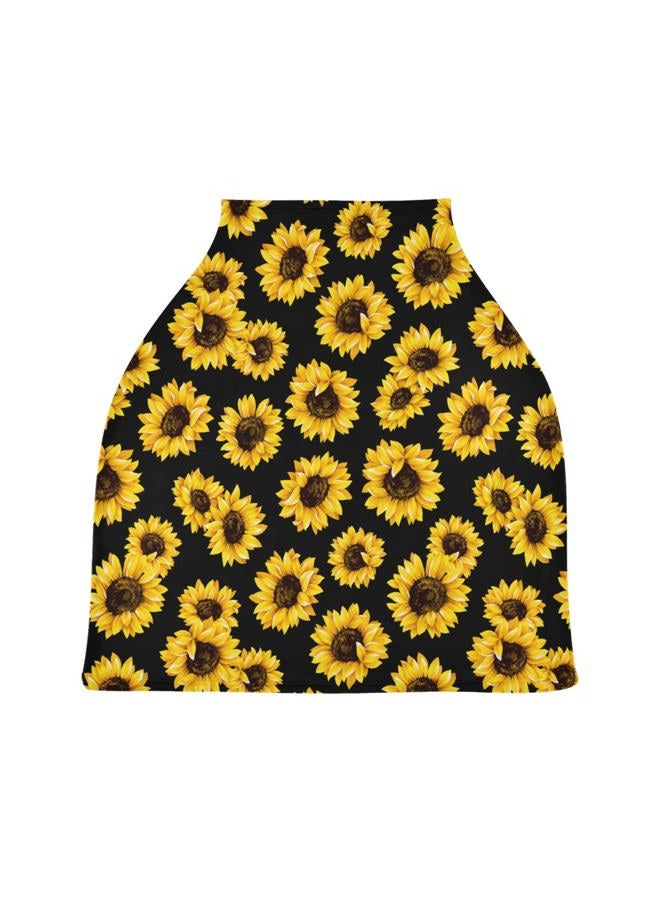 Bolaz Nursing Cover, Breastfeeding Soft Carseat Canopy Sunflower Multi Use for Baby Car Seat Covers Canopy Shopping Cart Cover Scarf Light Blanket Stroller Cover - Image 2