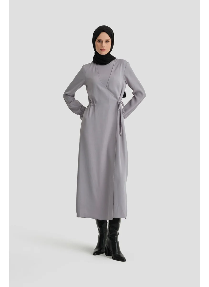 ARMINE Wrap Dress Medium9230 Gray