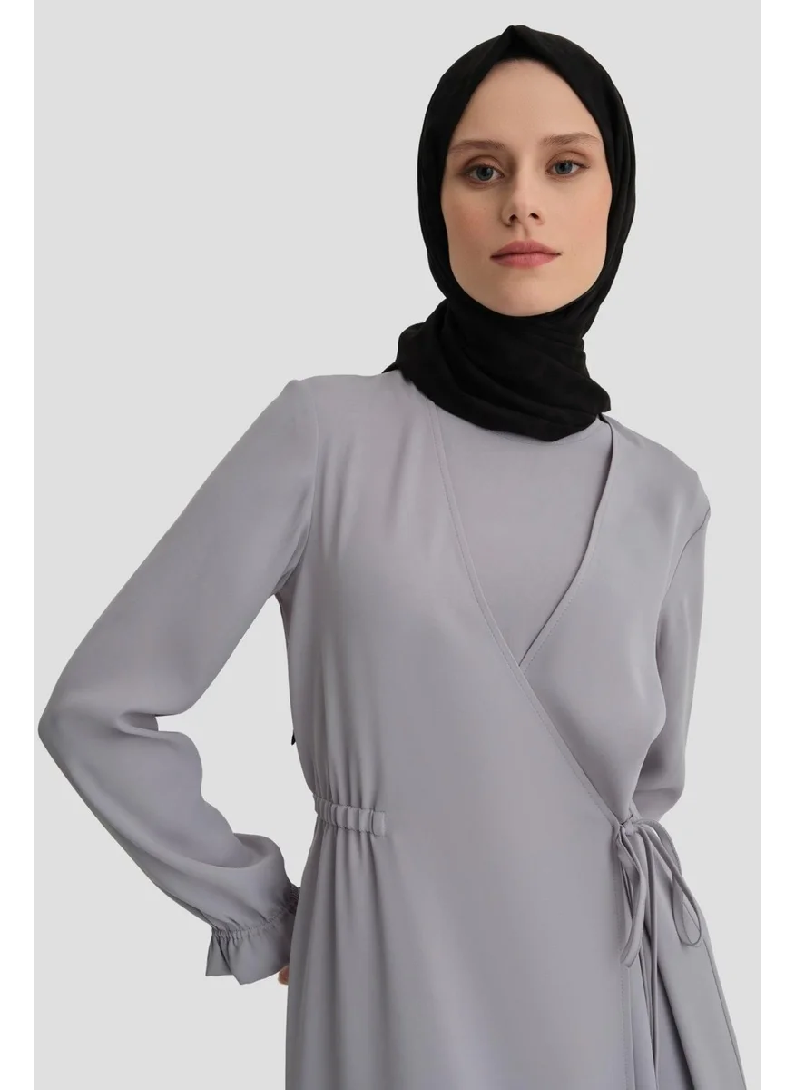 ARMINE Wrap Dress Medium9230 Gray