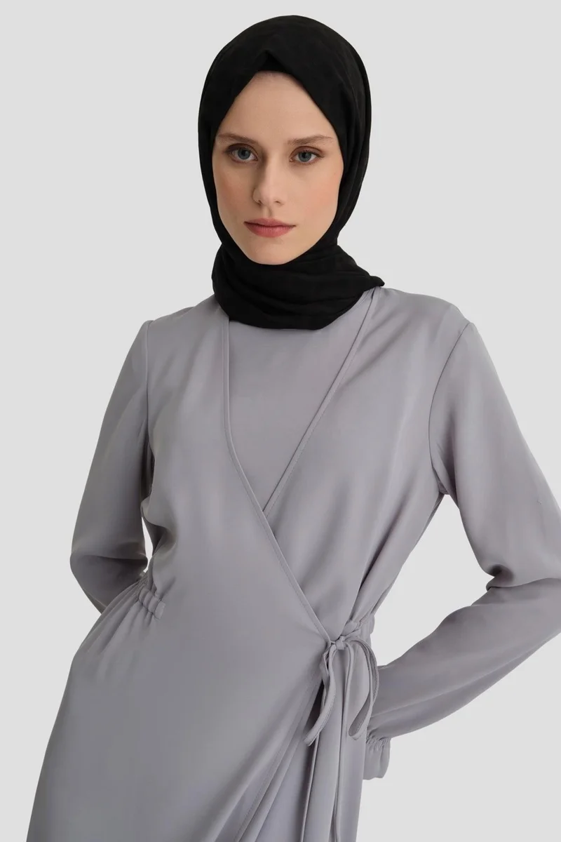 ARMINE Wrap Dress Medium9230 Gray