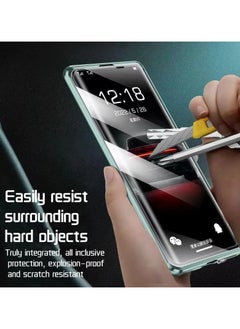 General Huawei Pura 70 Pro Plain Leather Full Shell Front Glass Back Leather Magnetic Shell Ultra Thin Anti Drop Metal Protective Case  - Image 4