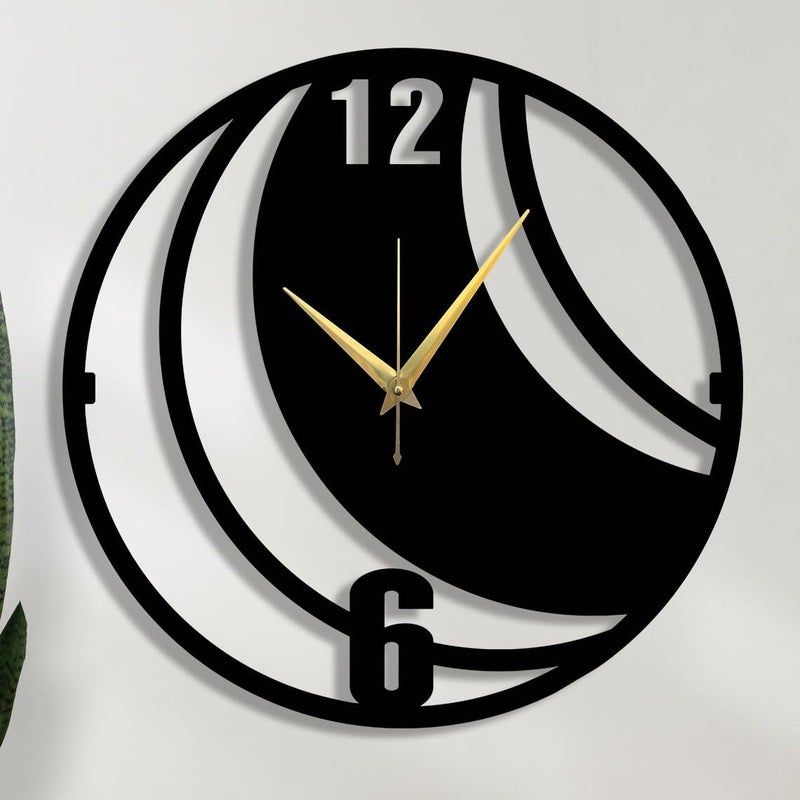 Reyox Material Metal Wall Clock Big Size Wall Clock Modern Clocks for Living Room Stylish Wall Clocks for Home Antique Big Size Modern Wall Watch for Home DecorBlack40 cm DA75