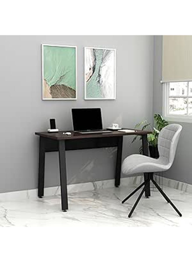 RIGID Modern Computer Desk,Sturdy Office Desk Large Writing Study Table for Home Office School, study table Computer Desk with Extra Strong Legs- Table top walnut & Black Legs - Image 1