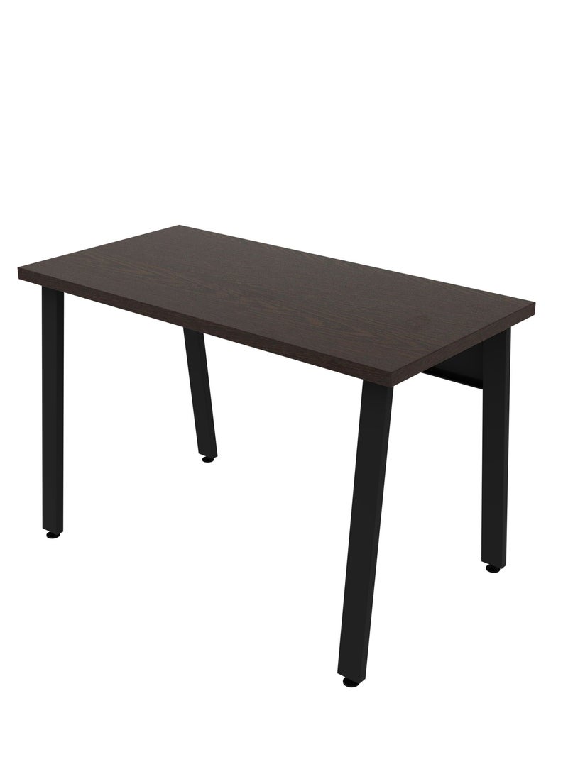 RIGID Modern Computer Desk,Sturdy Office Desk Large Writing Study Table for Home Office School, study table Computer Desk with Extra Strong Legs- Table top walnut & Black Legs - Image 4