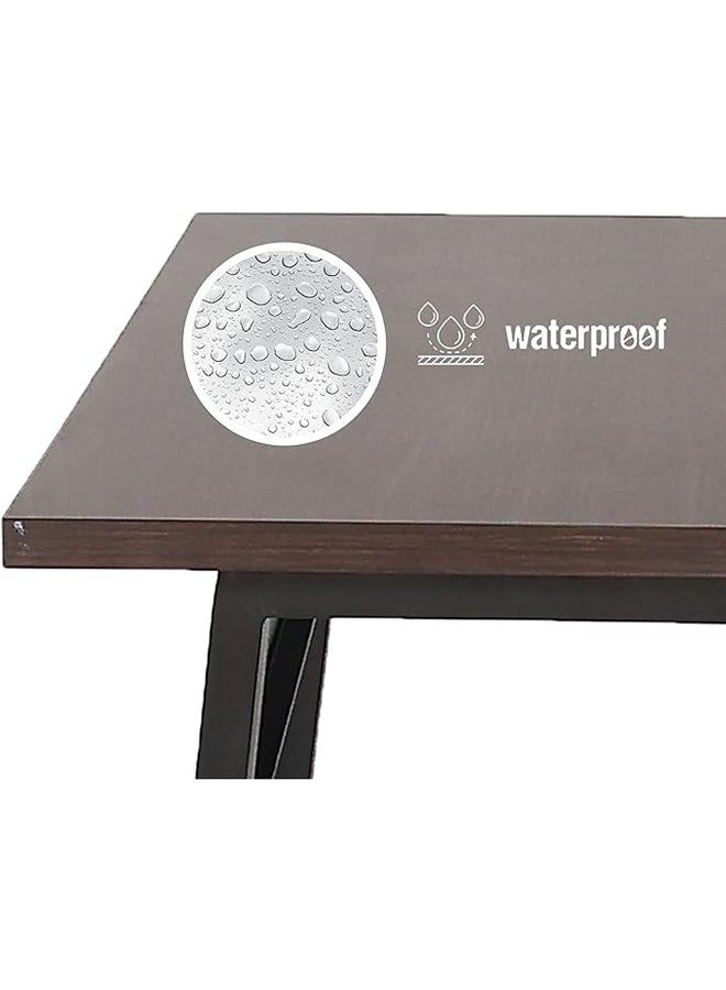 RIGID Modern Computer Desk,Sturdy Office Desk Large Writing Study Table for Home Office School, study table Computer Desk with Extra Strong Legs- Table top walnut & Black Legs - Image 3