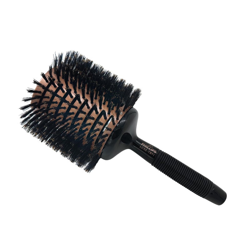 Phillips Brush Luxe Tourmaline Monster Vent 1 Professional Hair Brush (5â€ Diameter Barrel) - Vented Hairbrush Nylon Reinforced Boar Hair Bristles, Sleek Rose Gold & Black Color - Image 3