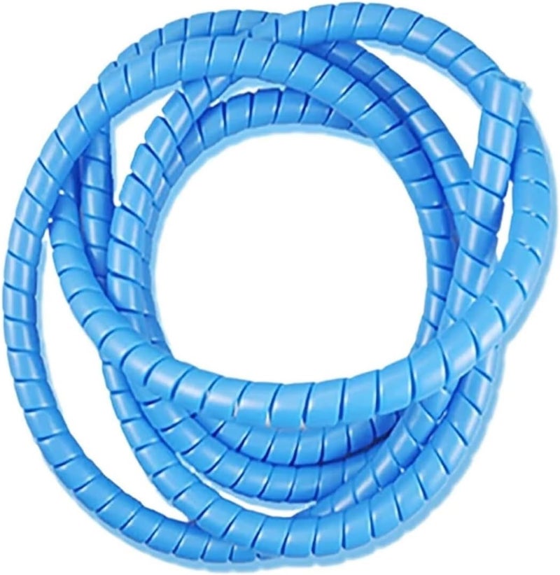 Cord wrap, Cable Tidy Sleeve Spiral Wrap 2 Meter Wire Protective Tube 8mm 10mm 12mm 14mm 16mm Flame Retardant Pipe Sleeving(Blue,10mm inside diameter) - Image 1