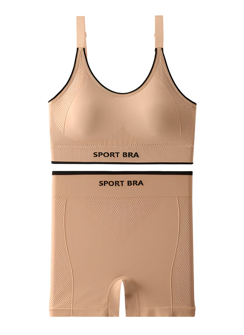 Generic Women's Beige Sportswear Set, 2-Piece 