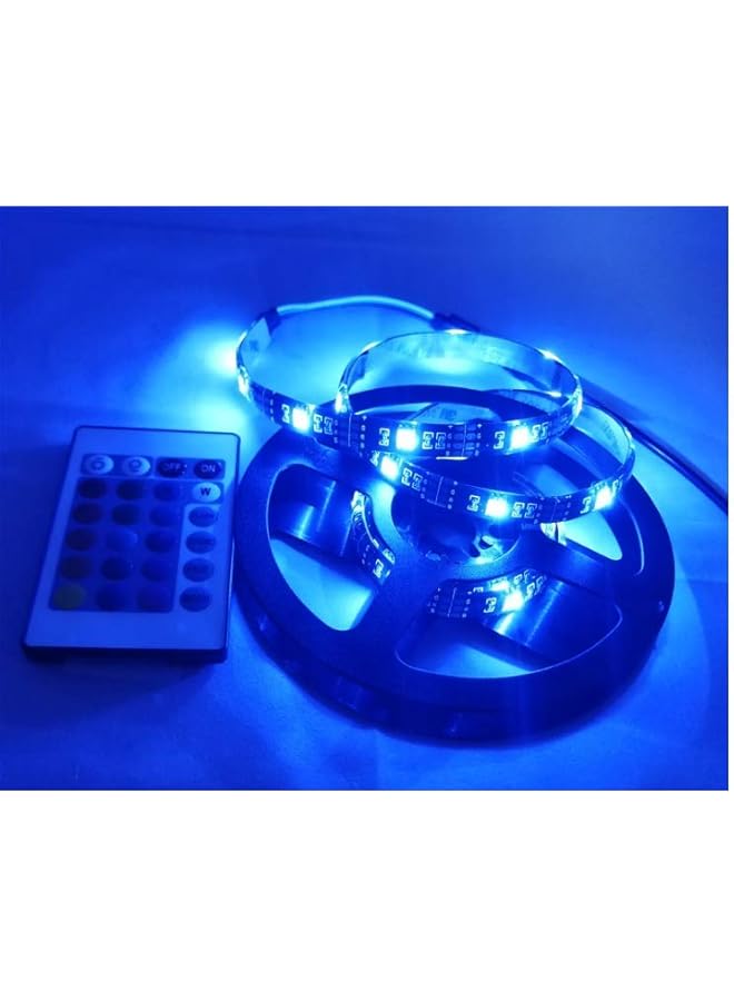 إيروريكس شريط إضاءة LED RGB مقاوم للماء مع جهاز تحكم عن بعد مكون من 24 مفتاحًا 5050 5 فولت 2 متر طول 1 متر متعدد الألوان - Image 4