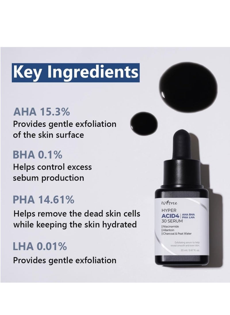 ISNTREE HYPER ACID4 AHA BHA PHA LHA 30 SERUM_20ml