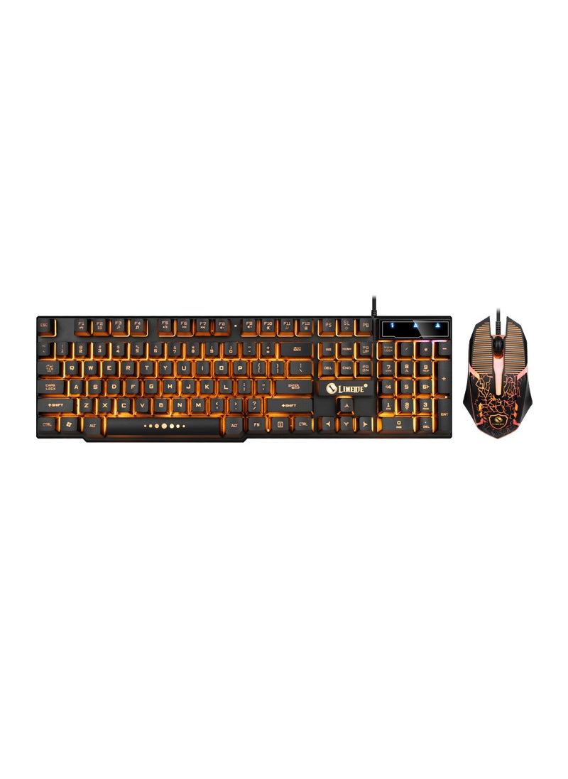 1 x 5 pcs Lifepo4 GTX300 Glowing Gaming Mouse USB Keyboard With Colorful Backlight For Esports And Gaming Enthusiasts GTX300 orange light black suit - pzsku/Z689290593510049E4F97Z/45/_/1741690804/95d9bec6-9f3c-40c3-9929-b01075dd70e0