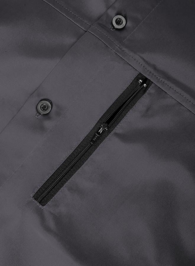 Take Two Men Solid Pocket Detail Long Sleeve Hooded Jacket - Image 3