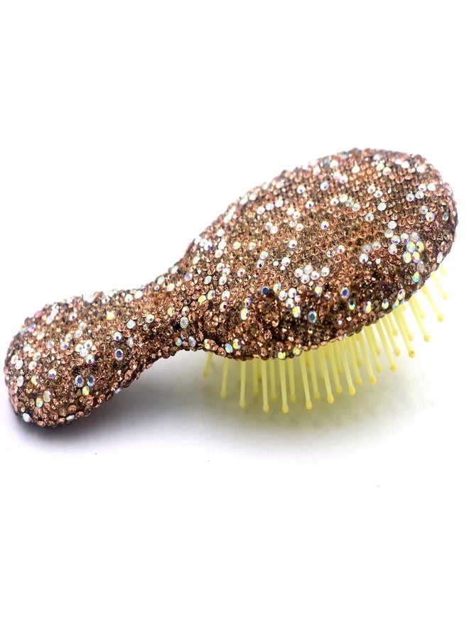 Bestbling Bling Mini Portable Air Cushion Massage Hair brush Comb for gilrs and children - Cute and Compact Design (Golded) - Image 1