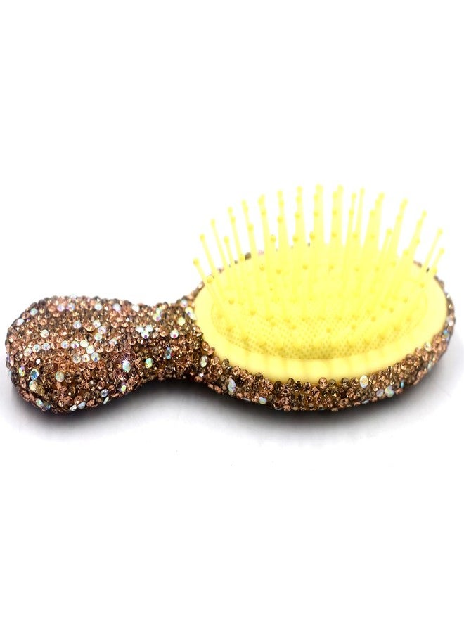 Bestbling Bling Mini Portable Air Cushion Massage Hair brush Comb for gilrs and children - Cute and Compact Design (Golded) - Image 3