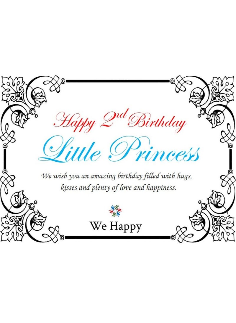We Happy 4-Piece 2nd Birthday Baby Girls Dress Princess Costume - Image 5