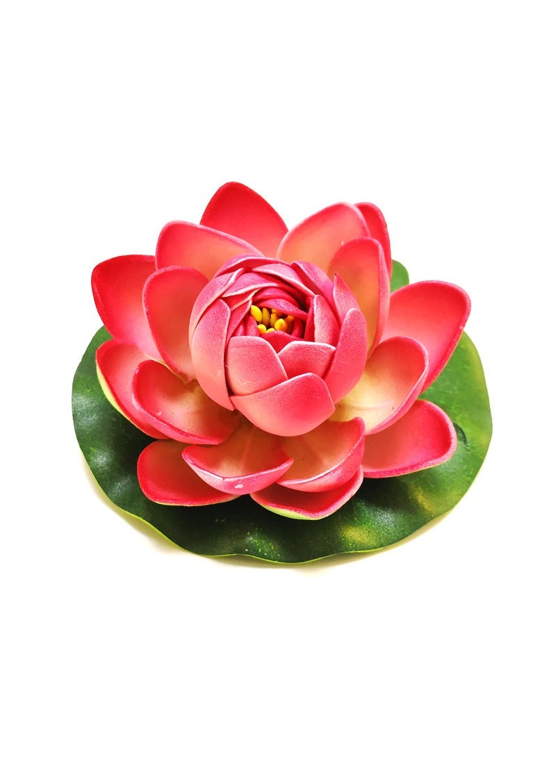 Generic 10cm Artificial Lotus Pond Decor Red
