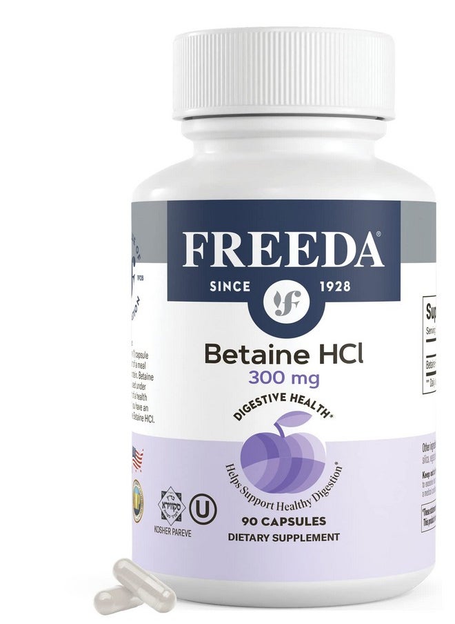 Freeda Betaine Hcl Betaine Supplement Digestive Supplement For Healthy Digestion Does Not Contain Pepsin (90 Capsules)  - Image 2