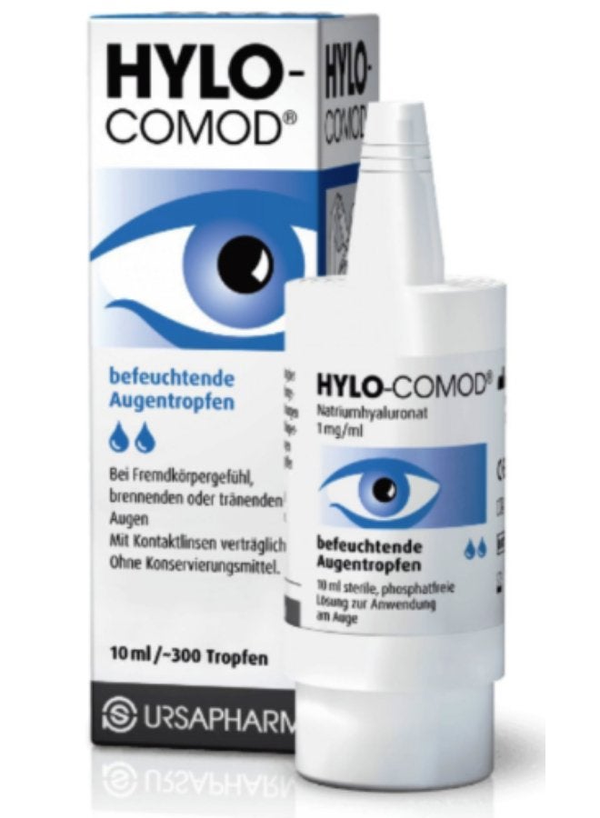 Hylo Comod Lubricating Eye Drops 10Ml 300Drops - Image 1