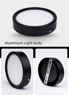 Generic 2 Pack Round LED Surface Ceiling Light 75mm 5W,Neutral White Colour 4000K,Indoor Black Mounted Down lamp For Kitchen Patio Living Room Corridor Restaurant Office  - Image 2