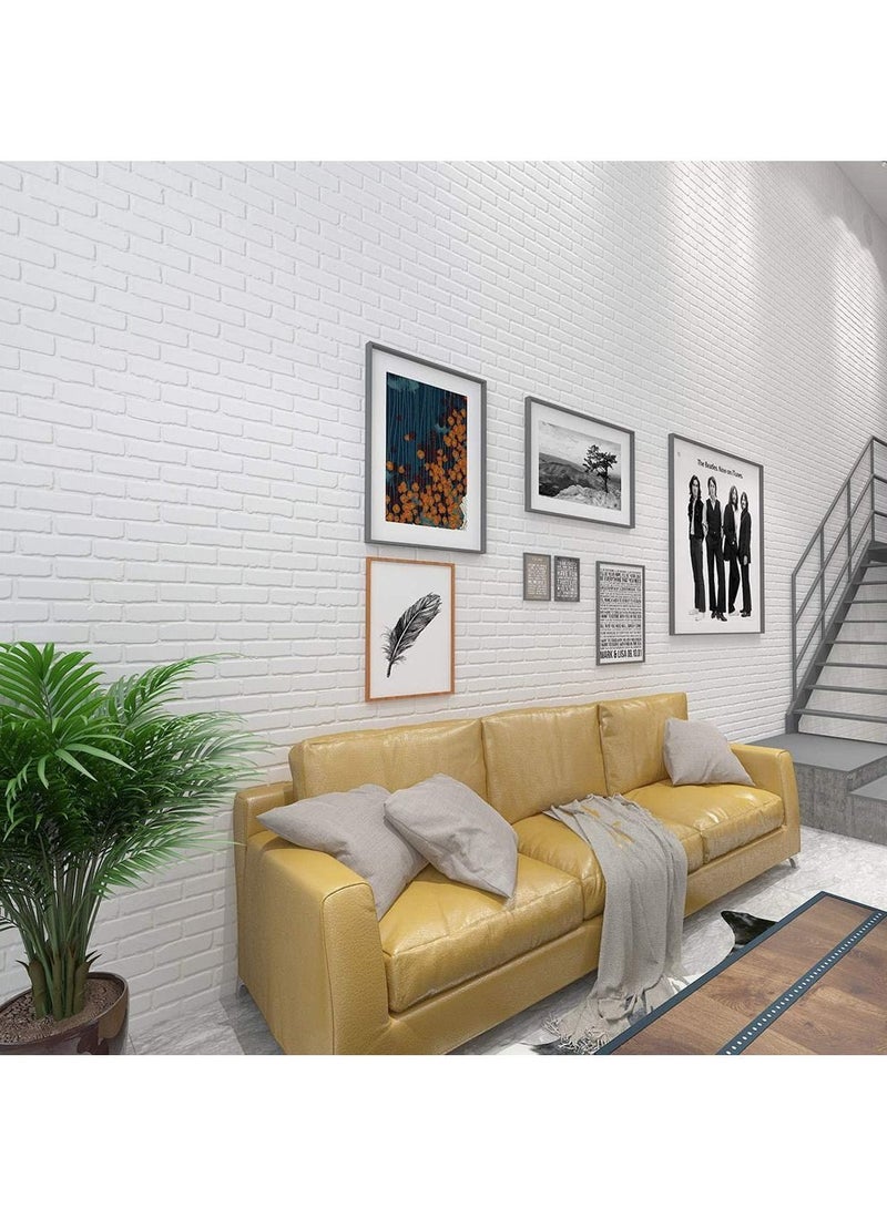 FFD 50PCS 3D Brick Wall Stickers PE Foam Self Adhesive Wallpaper Removable and Waterproof Art Wall Tiles - Image 1