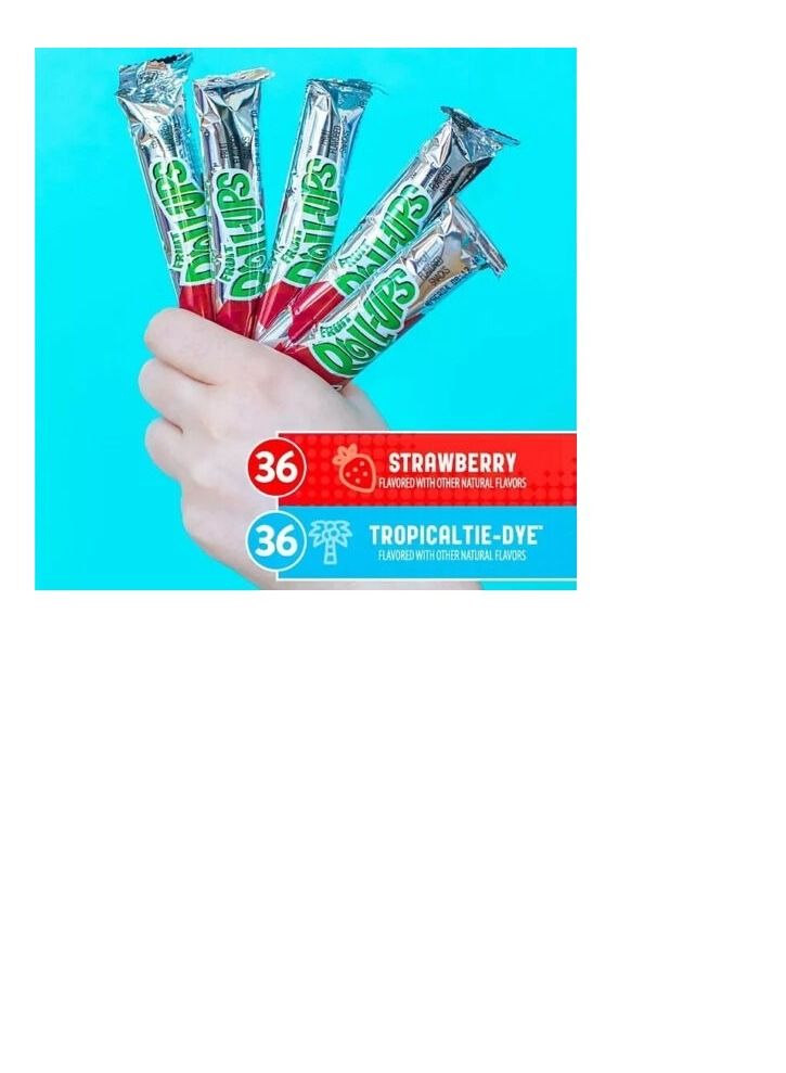 FRUIT ROLL-UPS Strawberry & Tropical Tie Dae 1 Pack 1.02kg (72 pcs)