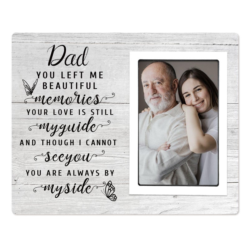 SteadStyle Bereavement Gifts for Loss of Father Memorial Picture Frame Sympathy Gift for Loss of Dad In Memory of Loved One Gifts Sympathy Gift Fits 4x6 In Photo White White 4X6