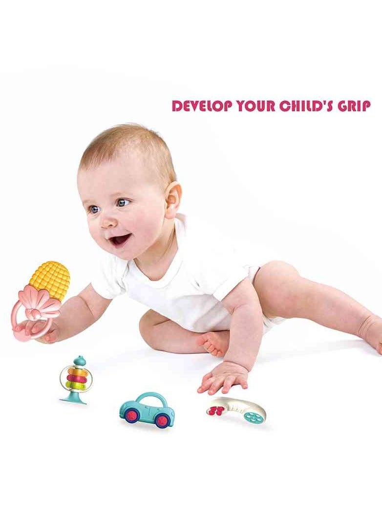 UKR 12-Piece Baby Rattle Set – Colorful Toddler Rattles for Sensory Play | Ideal for Infants & Newborns | Soft & Safe Rattles for Early Development | Fun Sensory Toys for Babies 0-12 Months | Perfect Baby Gift Set - Image 4