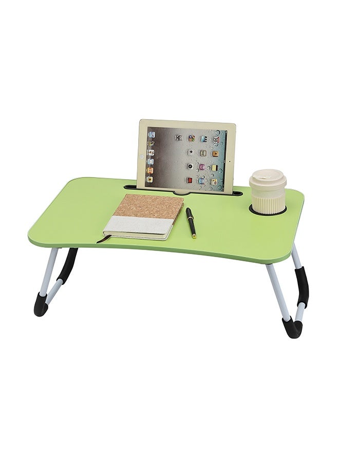 LAWAZIM Foldable Laptop Desk - Green - Portable Bed Table with Cup Holder and Adjustable, Ergonomic, Compact, and Space-Saving Design - Ideal for Working, Writing, Studying, Drawing, and Reading - Image 2